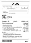 AQA 7572-1 MEDIASTUDIES-A LEVEL PAPER 1 MAY 23-Paper 1 Media One