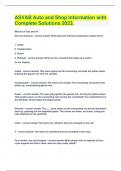ASVAB Auto and Shop Information with Complete Solutions 2023&period;