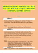 NRNP 6566 WEEK 9 KNOWLEDGE CHECK 2 LATEST VERSIONS 20 QUESTIONS AND CORRECT ANSWERS AGRADE