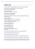 CSET 215 Summarized with Grade A answers