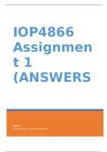IOP4866 Assignment 1 