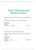 WGU C165 Integrated Physical Sciences 2023/2024
