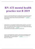 RN ATI mental health practice test B 2019