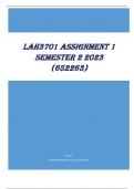 LAH3701 Assignment 1 Semester 2 2023 (652263)