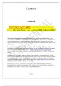  PSYCHOLOGY 3480 Test Bank latest study guide the psychology of women (6th edition)2023