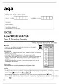 Aqa GCSE Computer Science 8525&sol;2 Question Paper June2022