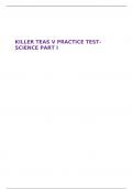 KILLER TEAS V PRACTICE TEST- SCIENCE PART I