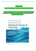TEST BANK Brunner & Suddarth's Textbook of Medical-Surgical Nursing Janice L Hinkle, Kerry H. Cheever, Kristen Overbaugh 15th Edition-latest 2023-2024