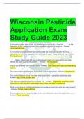 Wisconsin Pesticide Application Exam Study Guide 2023 