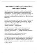 PBIO 1030 Exam 4 Thompson&vert; 255 Questions&vert; With Complete Solutions