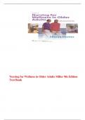 Nursing for Wellness in Older Adults Miller 9th Edition Test Bank