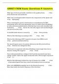ABRET CNIM Exam&colon; Questions & Answers