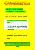 ATI RN Comprehensive Pre dictor 2022/2023 Form A /  RN Comprehensive ATI Predictor 2022/2023 Form A |  (180 Q&A) 100% CORRECT | VERIFIED AND RATED 100%   ATI 