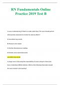 RN Fundamentals Online Practice 2019 Test B