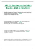 ATI PN Fundamentals Online Practice 2020 B with NGN