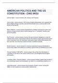 AMERICAN POLITICS AND THE US CONSTITUTION - C963 WGU&vert;UPDATED&VERIFIED&vert;100&percnt; SOLVED&vert;GUARANTEED SUCCESS
