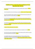 WallStreet Prep&colon; Analyzing Financial Reports Exam Questions and Answers