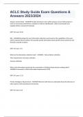 ACLC Study Guide Exam Questions & Answers 2023&sol;2024