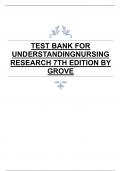 Test Bank for Understanding Nursing Research, 7th Edition, Susan Grove, Jennifer Gray, .pdf