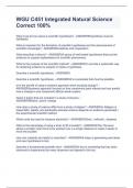 WGU C451 Integrated Natural Science Correct 100&percnt;