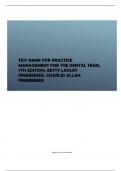 Test Bank for Practice Management for the Dental Team&comma; 7th Edition&comma; Betty Ladley Finkbeiner&comma; Charles Allan Finkbeiner&period;