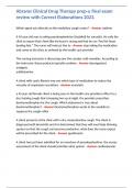 Abrams Clinical Drug Ch&period; 1 and 2 &  Drug Therapy prep-u final exam with Correct Solutions Pack of 2