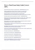 M&period;A&period;A&period; Final Exam Study Guide Correct 100&percnt;
