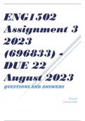 ENG1502 Assignment 3 2023 (696833) - DUE 22 August 2023