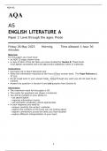 AQA  AS ENGLISH LITERATURE A Paper 2 Love through the ages: Prose  Friday 26 May 2023