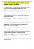 NASM PRACTICE TEST QUESTIONS With Correct Answers Latest 2023 Update&period; 