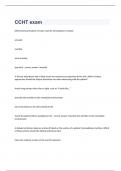 CCHT exam  2023 with 100&percnt; correct answers