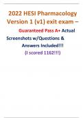 2022 HESI Pharmacology Version 1 &lpar;v1&rpar; exit exam &ndash; Guaranteed Pass A&plus; Actual Screenshots w&sol;Questions & Answers Included&excl;&excl;&excl;