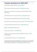 Practice Questions for ABO 2023