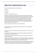 MSN-FNP Cardiovascular