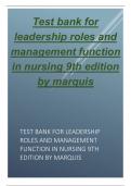 Test bank for leadership roles and management function in nursing 9th edition by marquis.pdf