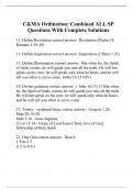 C&MA Ordination: Combined ALL SP Questions With Complete Solutions