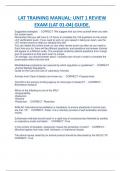 LAT TRAINING MANUAL&colon; UNIT 1 REVIEW EXAM &lpar;LAT 01-04&rpar; GUIDE