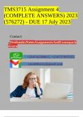 TMS3715 Assignment 4 (COMPLETE ANSWERS) 2023 (576272) - DUE 17 July 2023