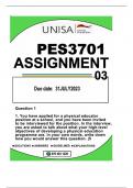 PES3701 ASSIGNMENT 03 DUE 31JULY2023