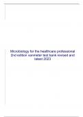 Microbiology for the healthcare professional 2nd edition vanmeter test bank revised and latest 2023