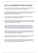 RN 2&period;0 LEADERSHIP PRACTICE QUIZ&vert;UPDATED&VERIFIED&vert;100&percnt; SOLVED&vert;GUARANTEED SUCCESS