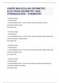 VSEPR MOLECULAR GEOMETRY, ELECTRON GEOMETRY, AND HYBRIDIZATION - CHEMISTRY|UPDATED&VERIFIED|100% SOLVED|GUARANTEED SUCCESS