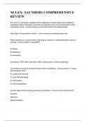 NCLEX- SAUNDERS COMPREHENSIVE REVIEW&vert;UPDATED&VERIFIED&vert;100&percnt; SOLVED&vert;GUARANTEED SUCCESS