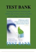 Primary Preventive Dentistry 8th Edition by Norman Harris, Franklin Garcia-Godoy, Christine Nathe Test Bank