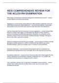  HESI COMPREHENSIVE REVIEW FOR THE NCLEX-RN EXAMINATION|UPDATED&VERIFIED|100% SOLVED|GUARANTEED SUCCESS