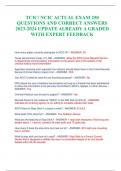 TCIC/ NCIC ACTUAL EXAM 250 QUESTIONS AND CORRECT ANSWERS UPDATE ALREADY ...