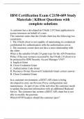 IBM Certification Exam C2150-609 Study Materials | Killtest Questions with complete solutions