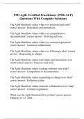 PMI Agile Certified Practitioner (PMI-ACP) Questions With Complete Solutions