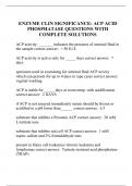 ENZYME CLIN SIGNIFICANCE&colon; ACP ACID PHOSPHATASE QUESTIONS WITH COMPLETE SOLUTIONS