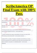 ScribeAmerica OP Final Exam with 100%  Pass.